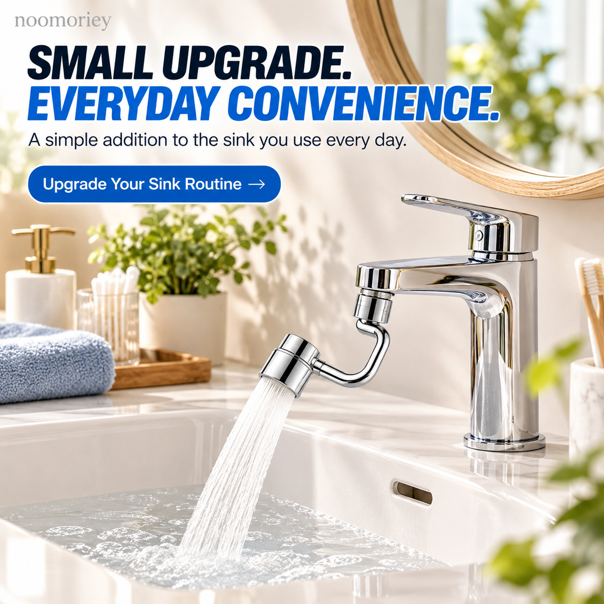💦🔄 FlexiFlow – 1440° Rotatable Faucet Extender with Dual Spray Modes