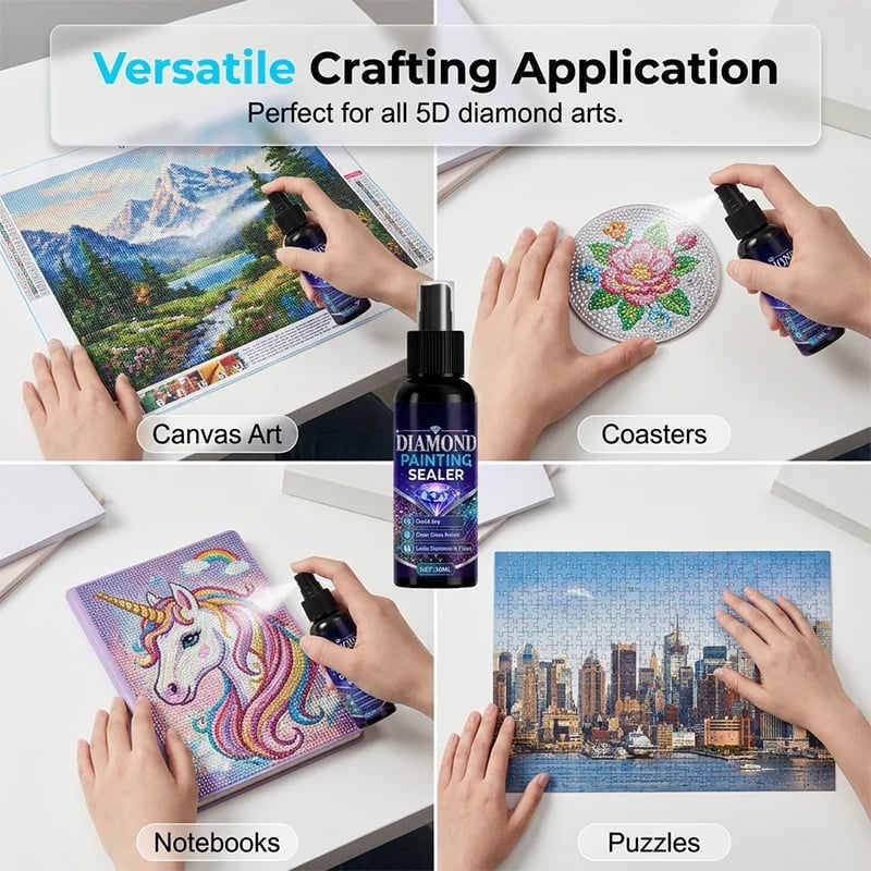💎✨ Diamond Art Sealer Spray – Locks Beads, Glossy Finish, Fast‑Drying & Long‑Lasting
