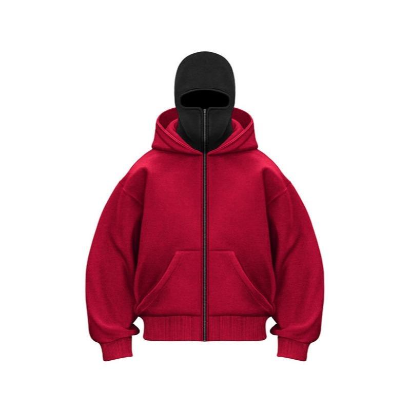 ❄️Men’s Balaclava Zip Hoodie for Winter Sports Streetwear and Cold Weather Training