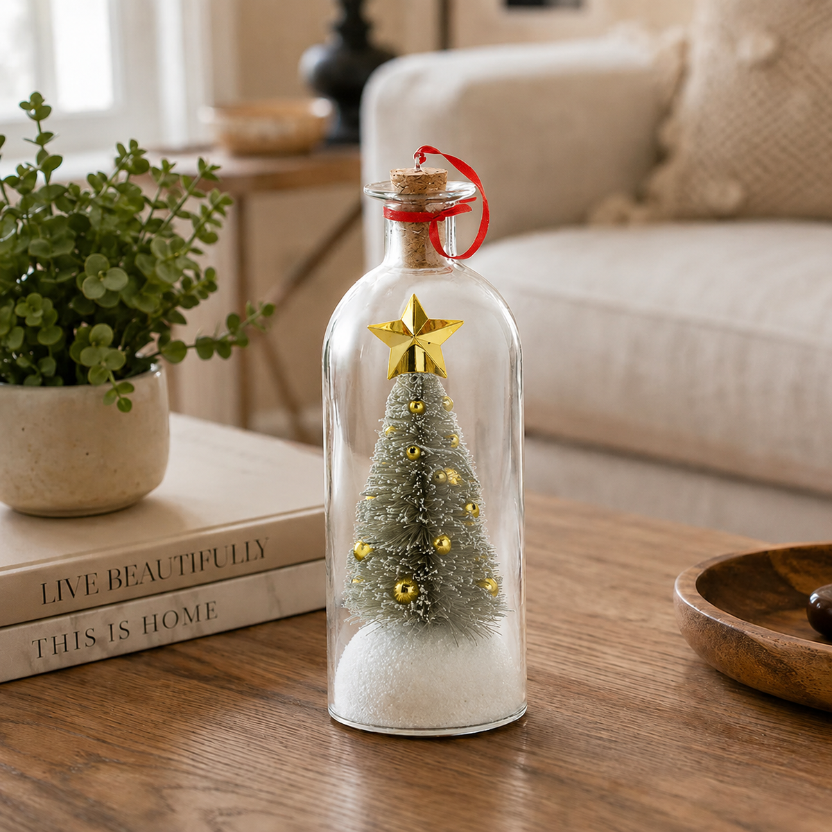 🎅🎄 Recordable Christmas Tree In Bottle Ornament | Voice Message Keepsake Giftcordable Message in a Bottle