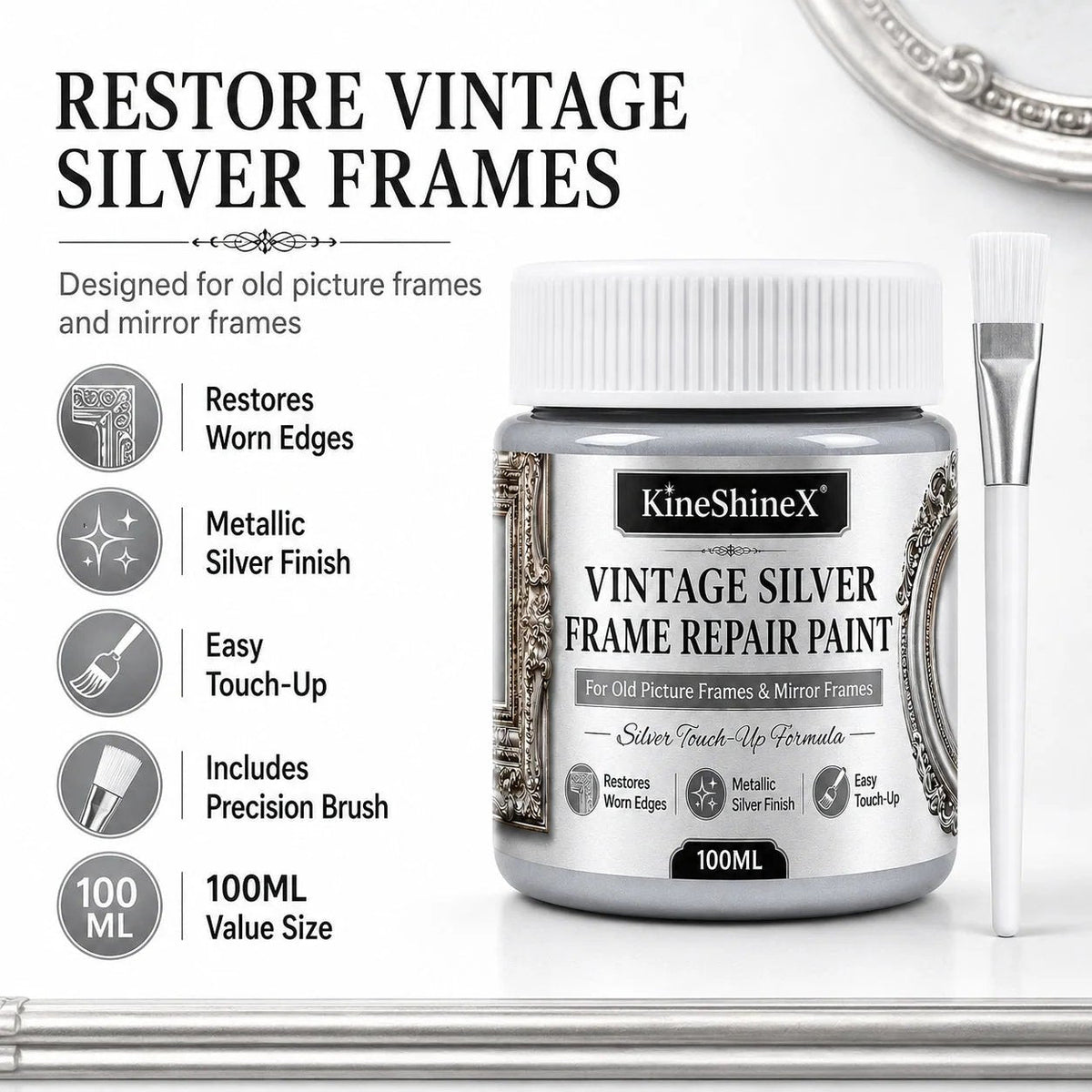 Gold Metallic Refinishing Repair Paste with Brush