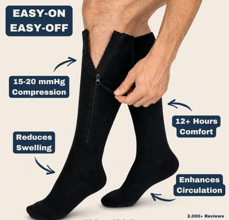 😂 Limited Time: 20% OFF –🏃♂️ Sports Zipper Socks – Comfort, Support & Easy On/Off