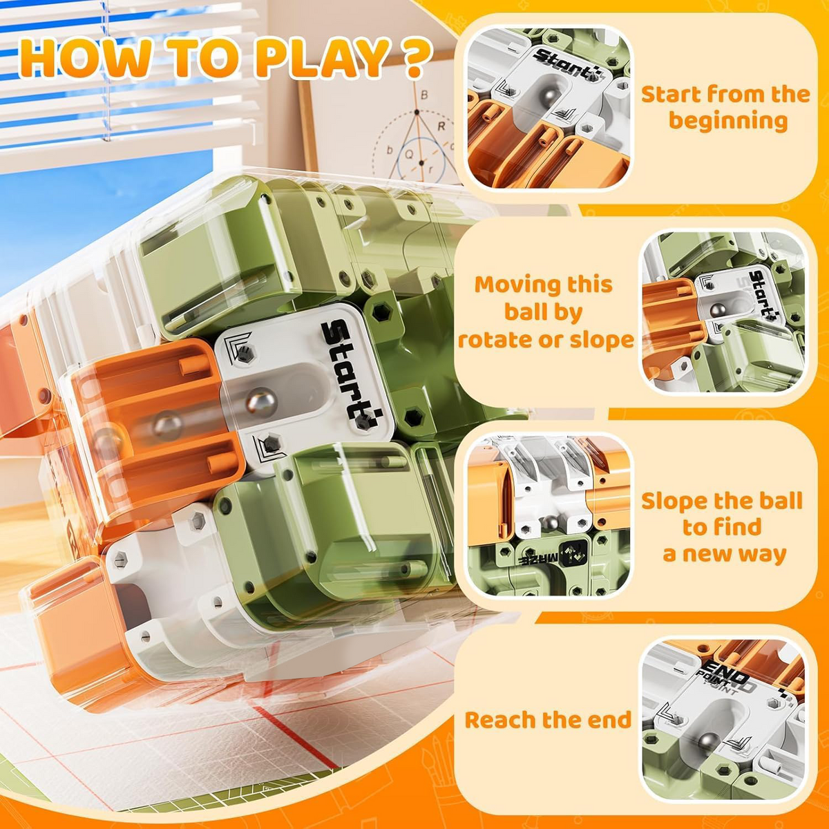 Large Labyrinth 3D Puzzle Maze Cube 🧩✨ – Engaging Brain Teaser Toy for Kids & Adults 🧠