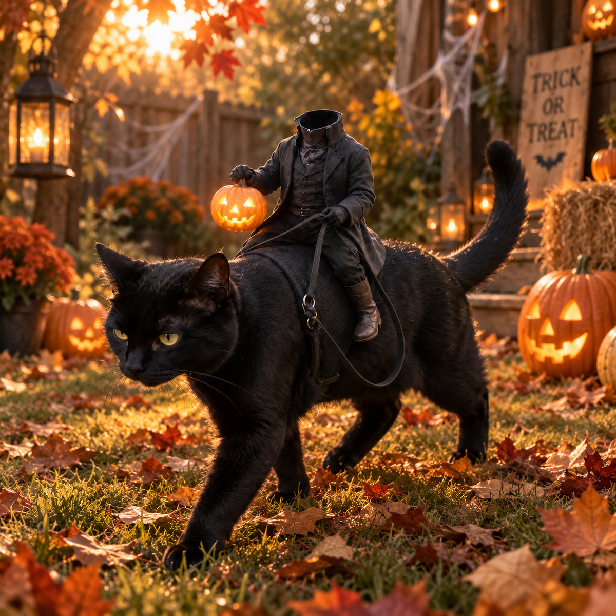 😺The Headless Horseman Rider™ Pet Costume🎃