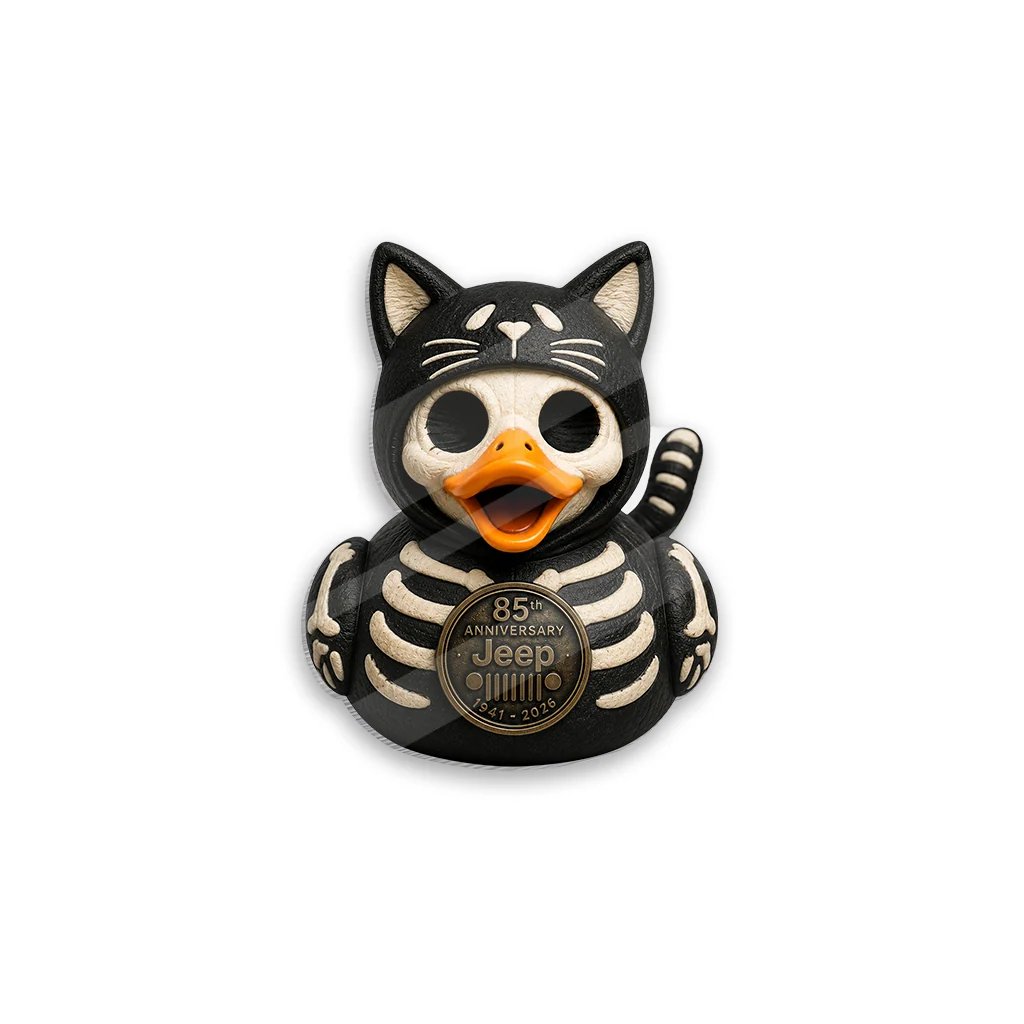 Jeep Halloween 85th Anniversary Grim Reaper Duck Acrylic Magnet