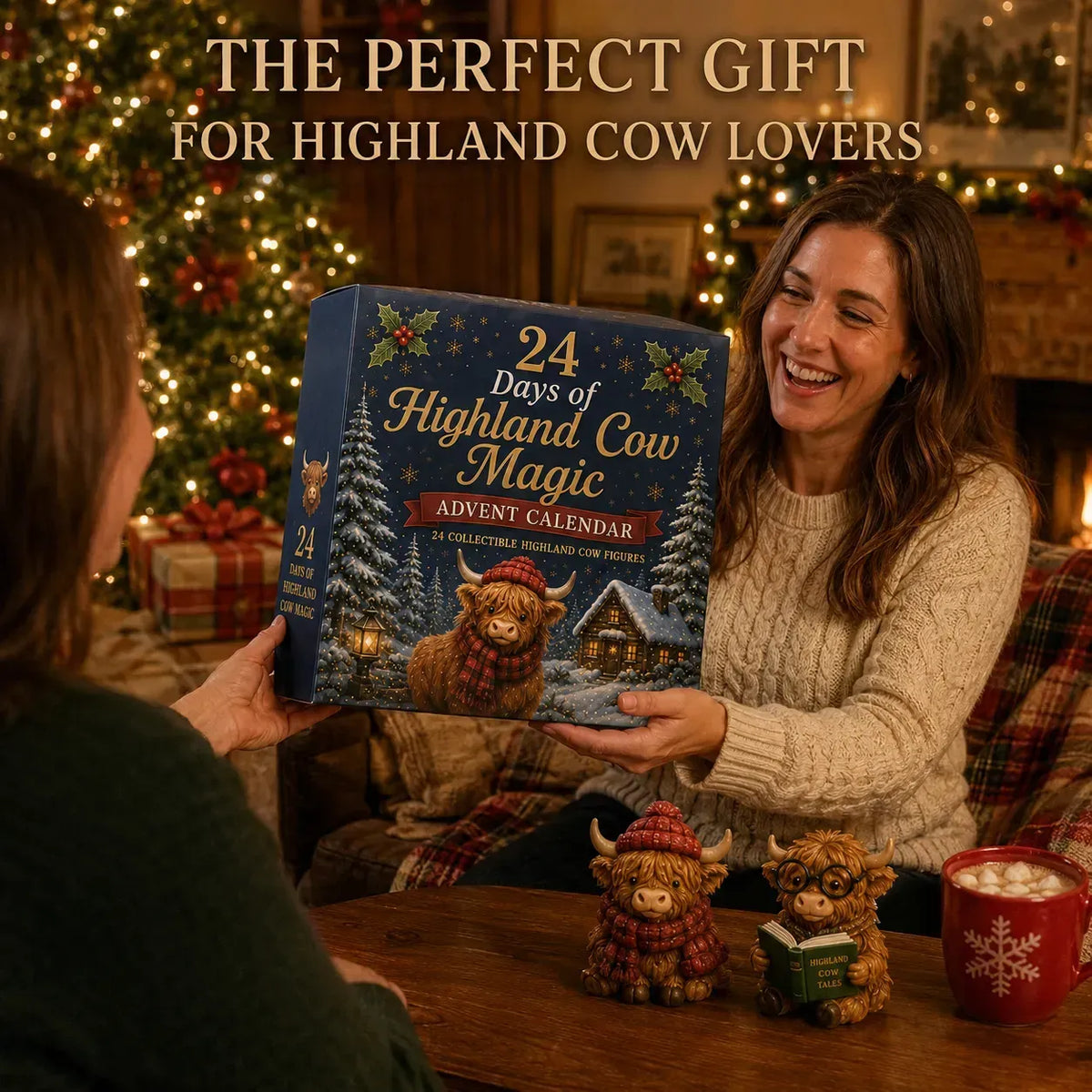 🐮🎄 24 Days of Highland Cow Advent Calendar – 24 Collectible Figurines