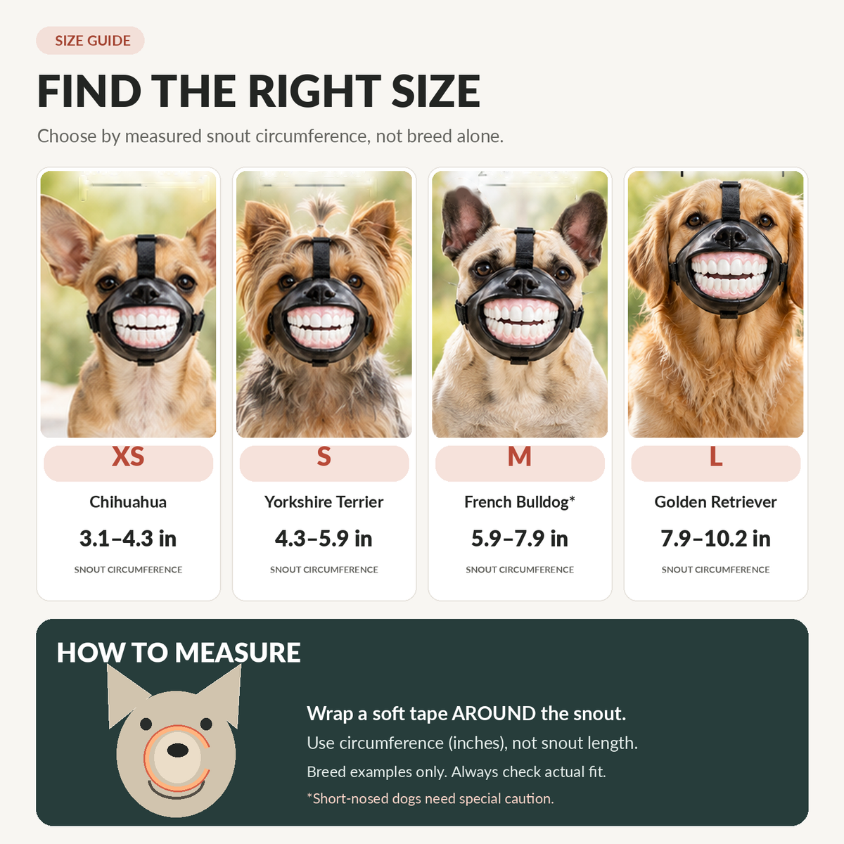 New cross-border funny dog muzzle with laughing teeth, a fun decorative muzzle for travel