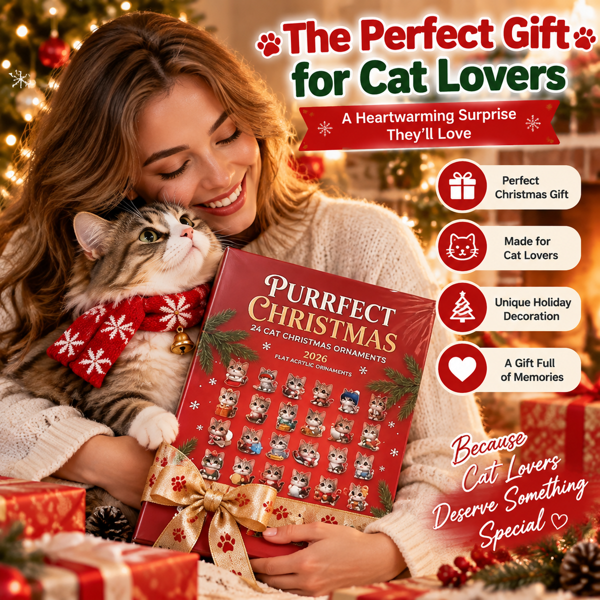 🐱 24-Day Christmas Cat Ornament Advent Calendar — A Daily Surprise For Cat Lovers