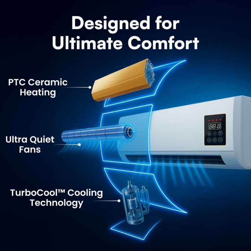❄️🔥 Wall-Mounted Heater | Fast Heating, Quiet Operation & Easy Installation