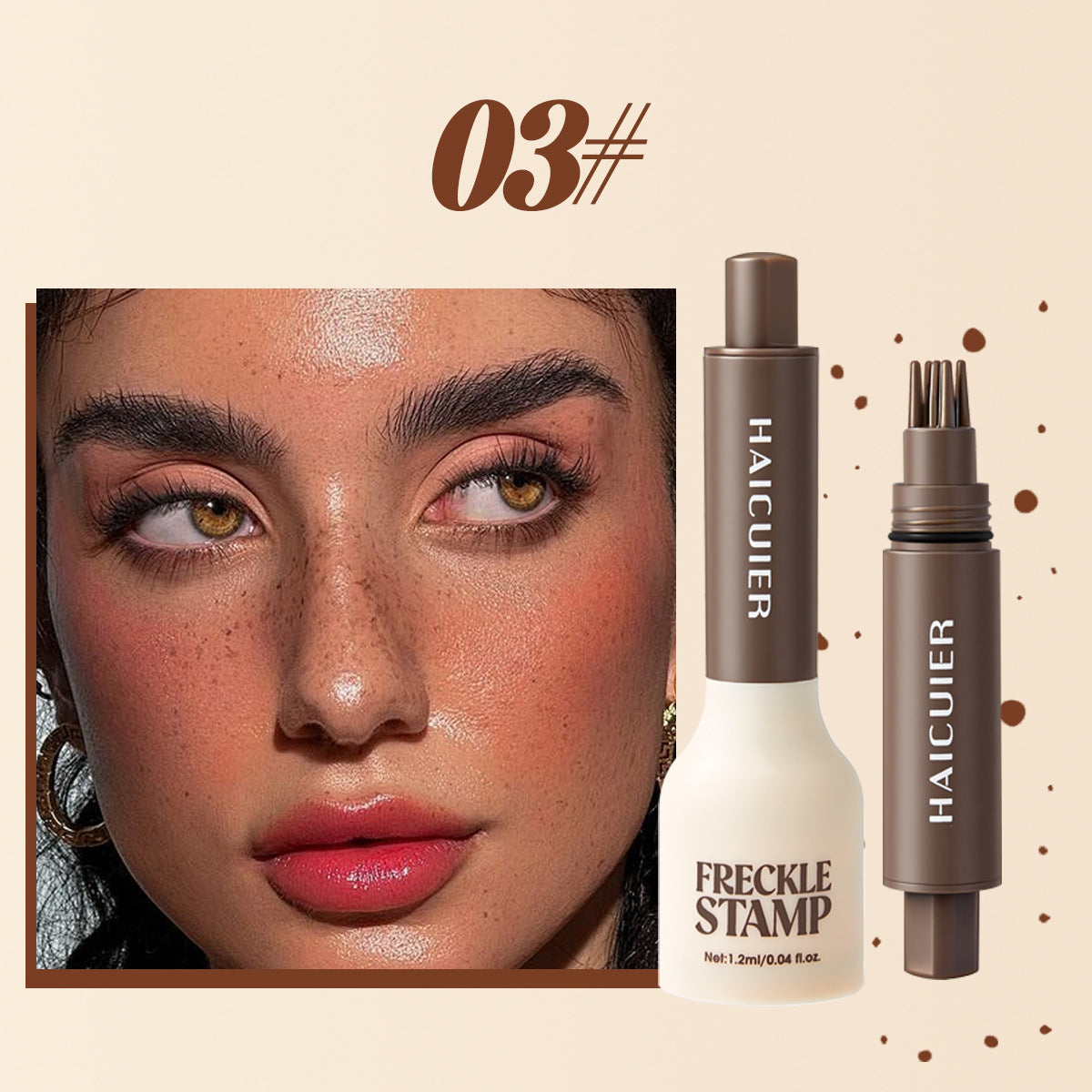 Natural Freckle Stamp Pen – Waterproof Quick-Dry 5-Point Makeup Tool