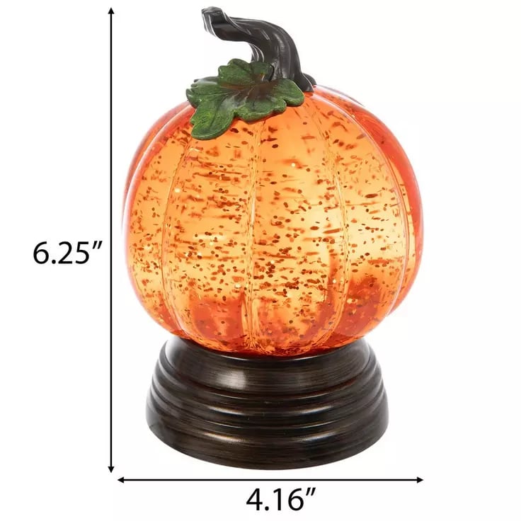 🔥Last Day 49% OFF -🔥🎃Glitter Lighted Pumpkin Snow Globe