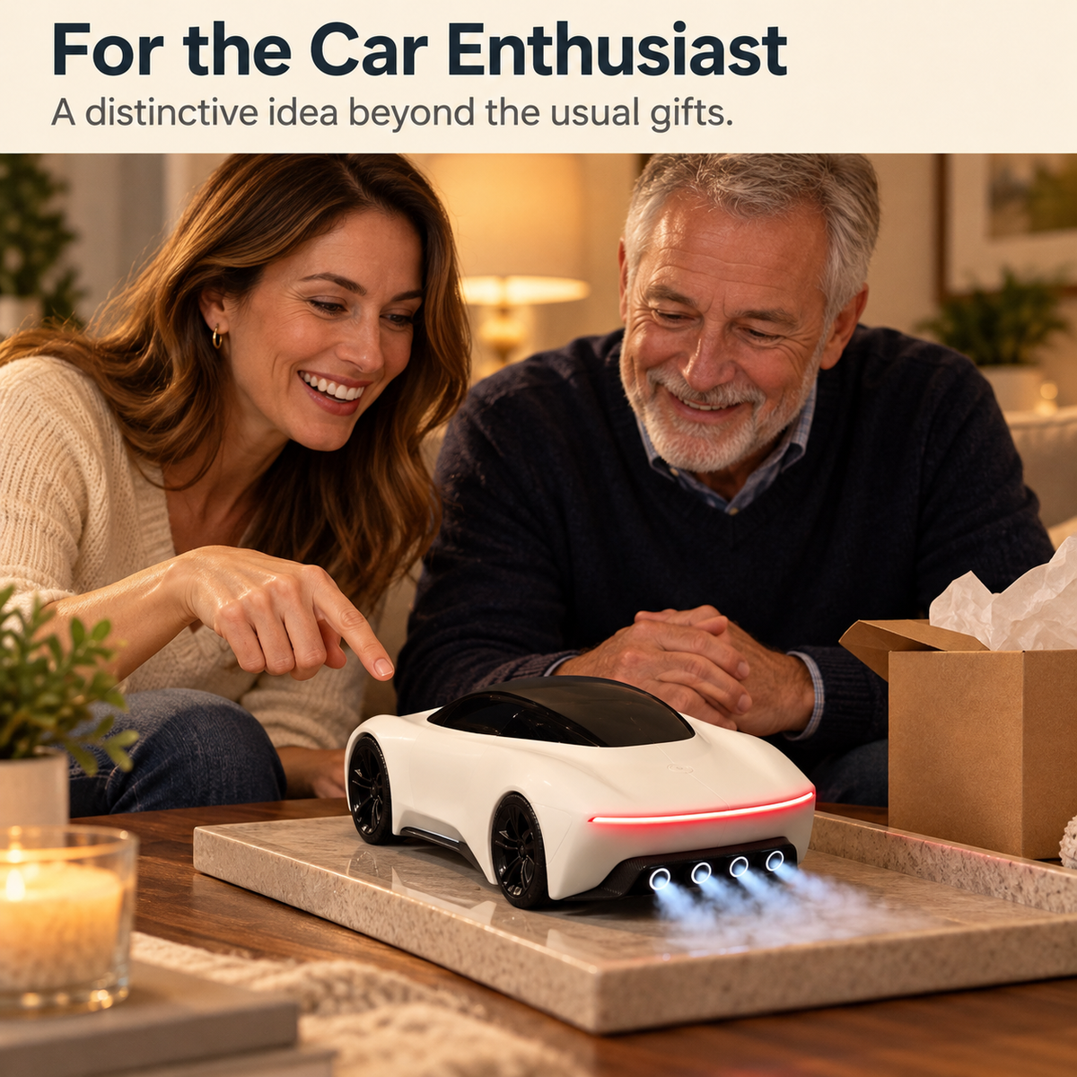 🏁 Sports Car Mist Diffuser – Four Rear Mist Outlets & Red Accent Light