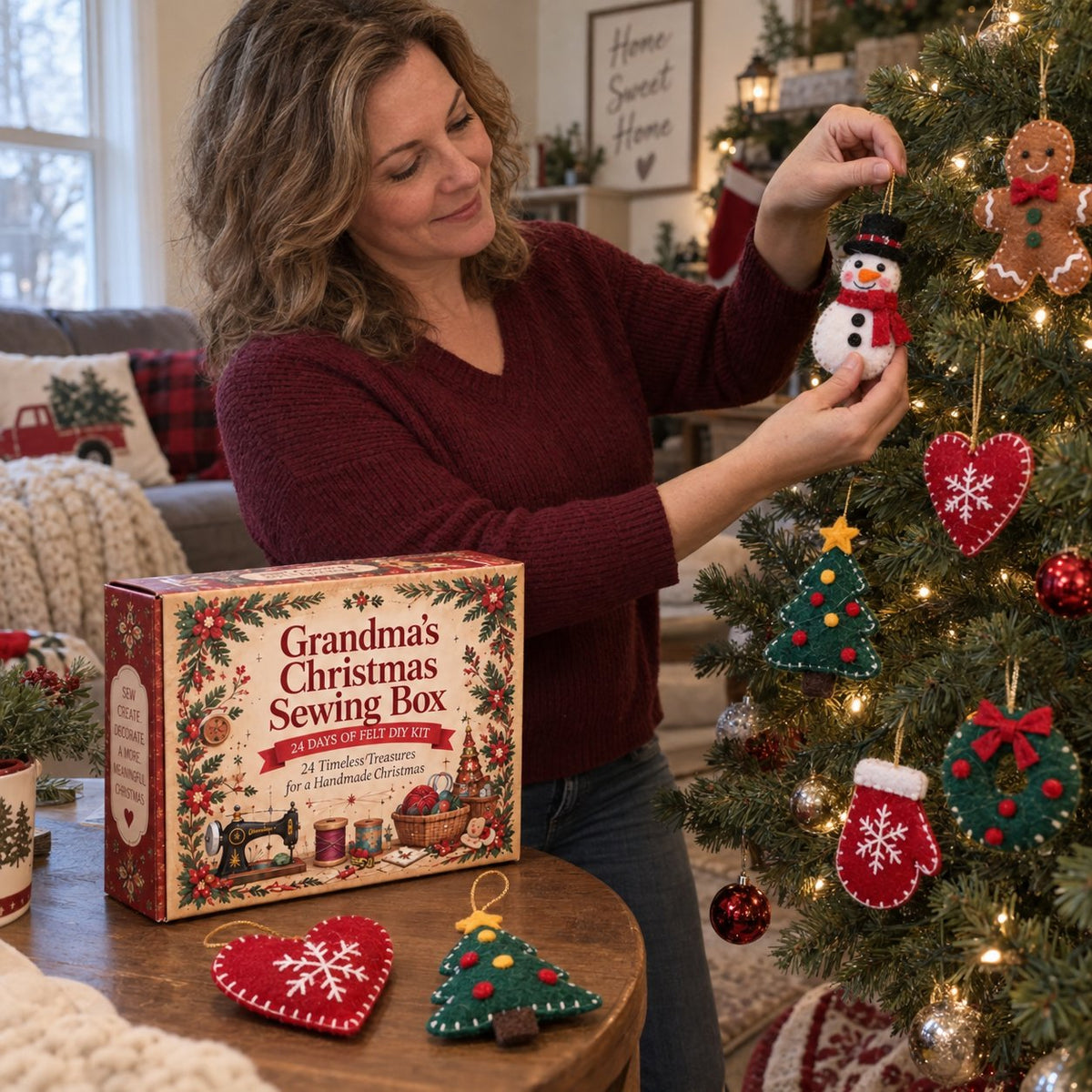 🎄 24 Days of Handmade Christmas — Felt Ornament Sewing Kit