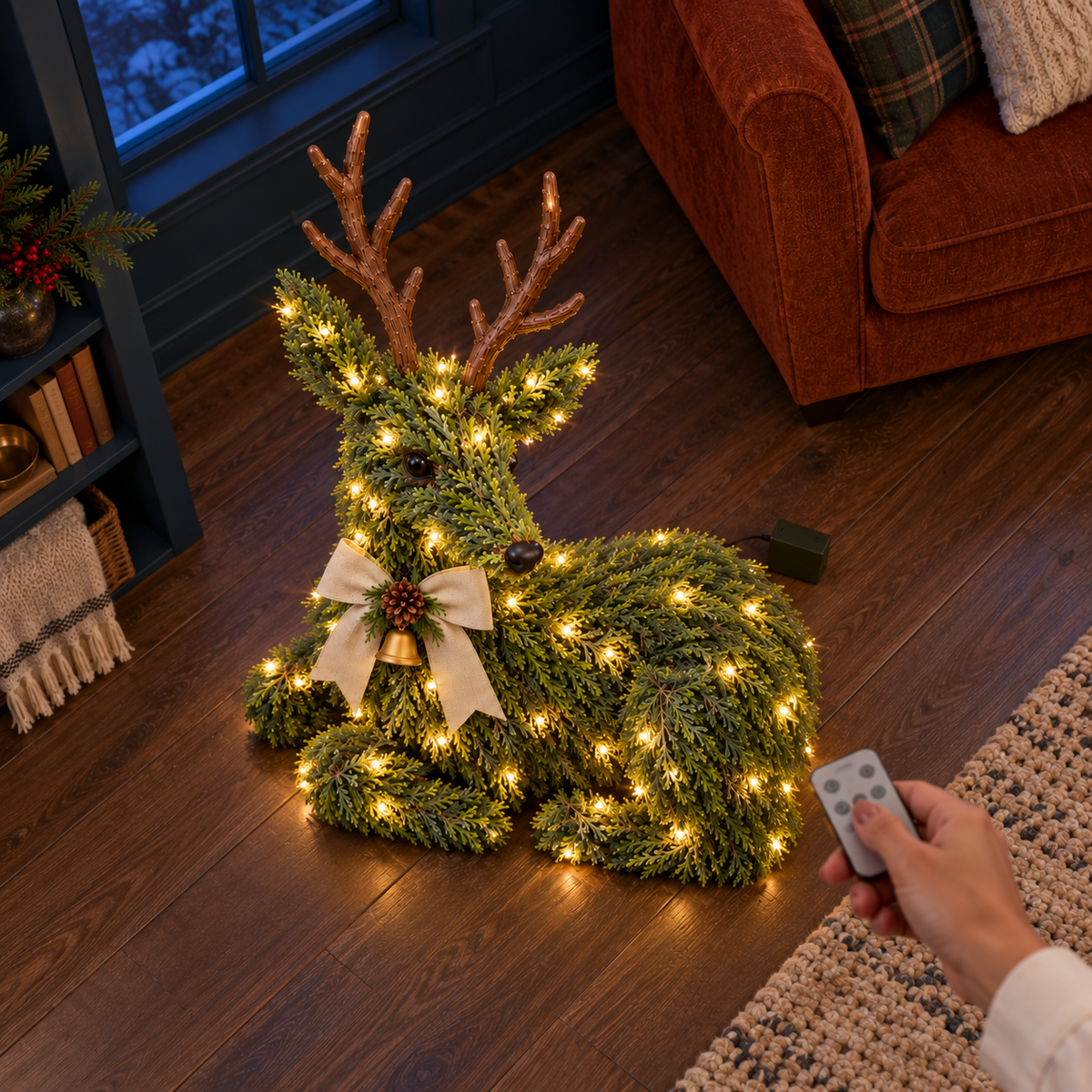 🦌Evergreen Reindeer Christmas Decoration