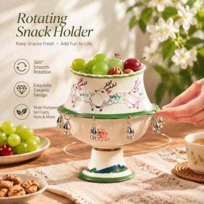 Handcrafted Ceramic Jar with Hanging Bells