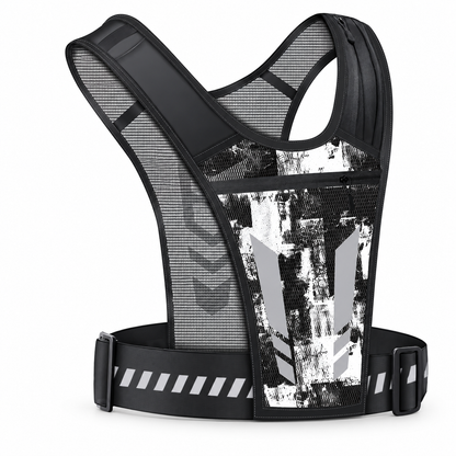 Hands-free reflective running vest