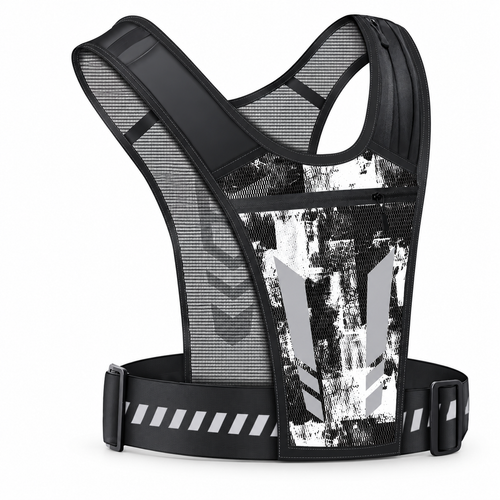 Hands-free reflective running vest