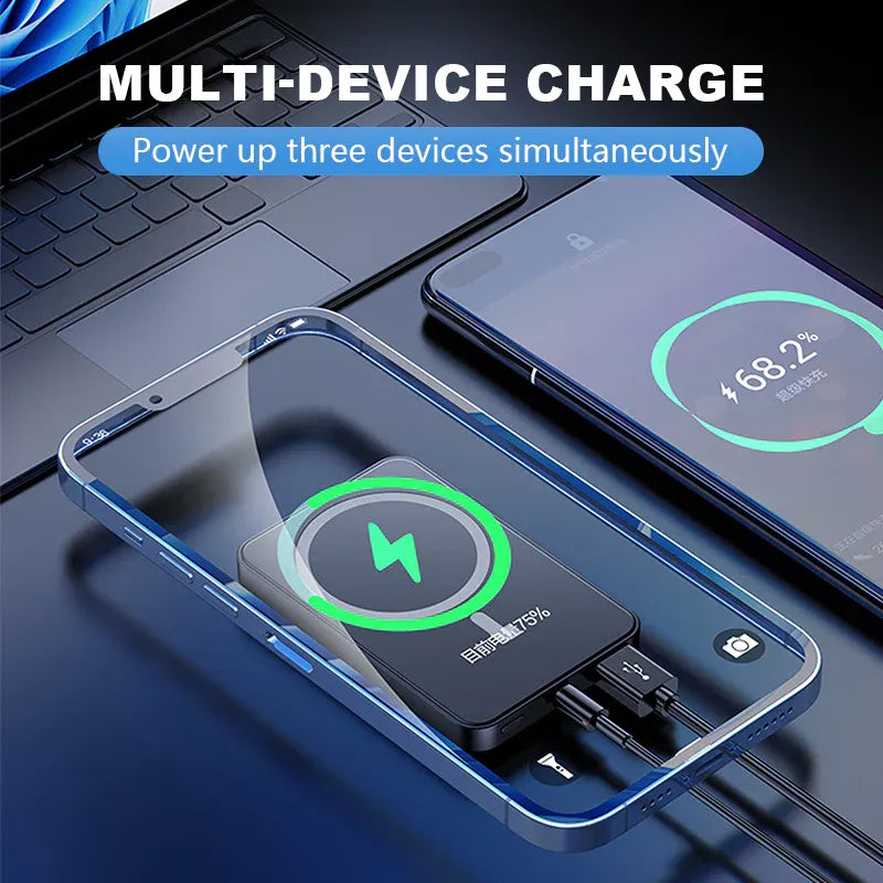 🔋✨Professional Magnetic Charger for Travelers & Professionals 🧲| 22.5W Wired & 15W Wireless | 10,000 mAh | Fast Delivery!💥