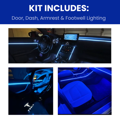 INSANE Car Glow Upgrade 🚗💡 USB Powered Ambient Fiber Lights That Transform Night Driving