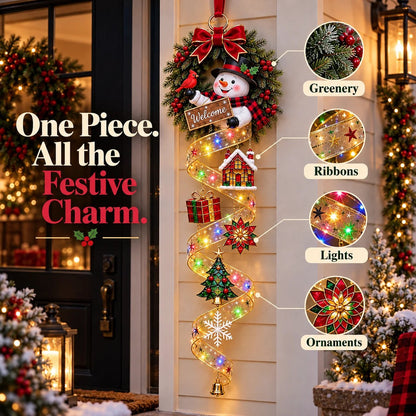 ✨ Stained-Glass Christmas Hanging Door Decor