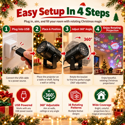 HD Christmas Projector – 6 or 10 Festive Scenes!!!