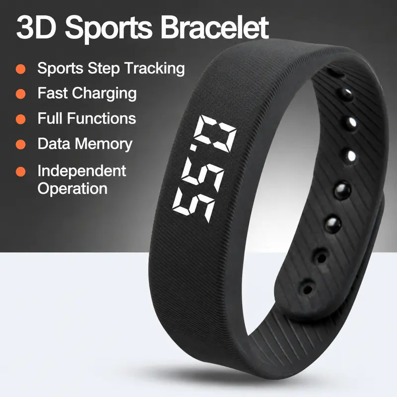 Activity Wrist Band with Silent Alarm & Step Counter