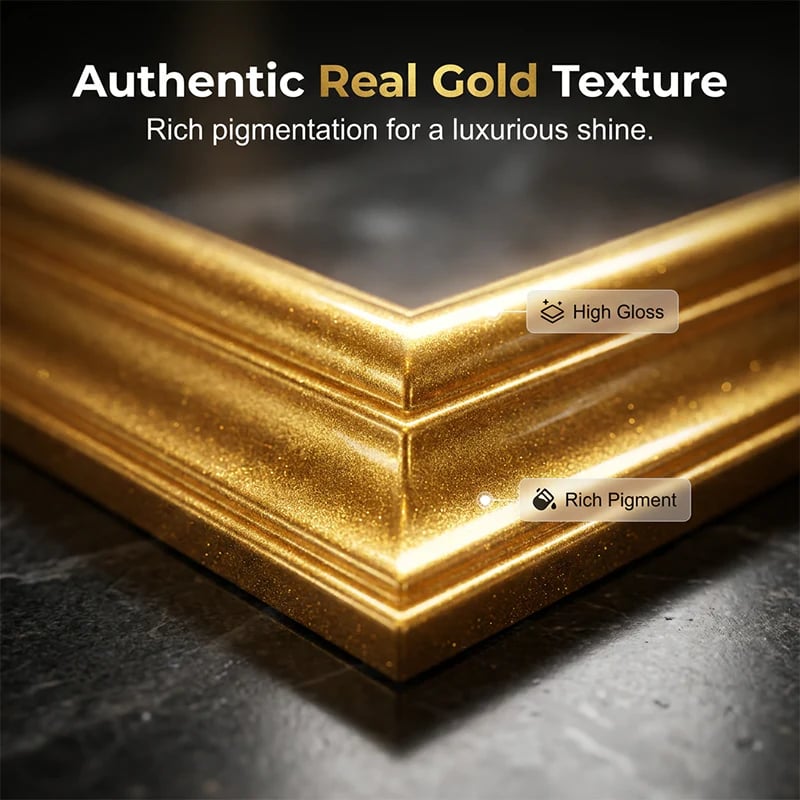 💐Water-Based Flash Gold Paint – Versatile for Canvas, Wood & Ceramic 🎨🖌️