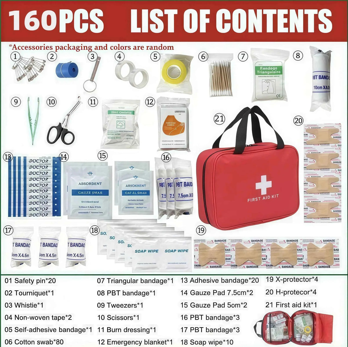 🩹🚨Portable First Aid Kit – Emergency Medical Bag