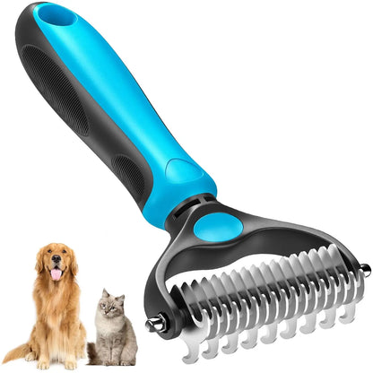 🐾 Pet Grooming Brush — Painless Shedding & Detangling Comb