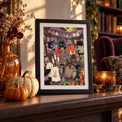 🐈‍⬛✨ 246-Piece Witchy Shop Numbered Sticker Mural 🎃