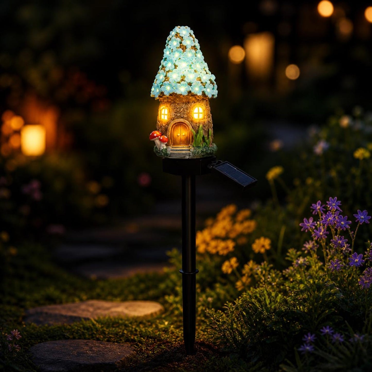 🔥Last Day 52% OFF🍄Solar Fairy-Tale Mushroom Cottage Garden Light💡