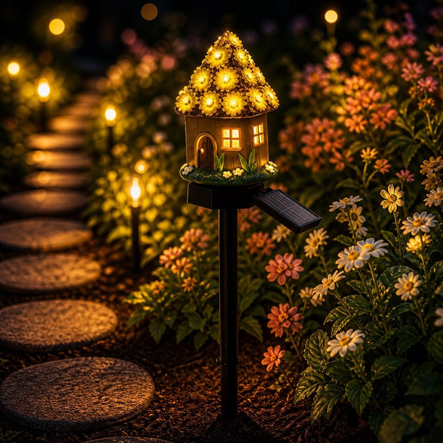 🔥Last Day 52% OFF🍄Solar Fairy-Tale Mushroom Cottage Garden Light💡