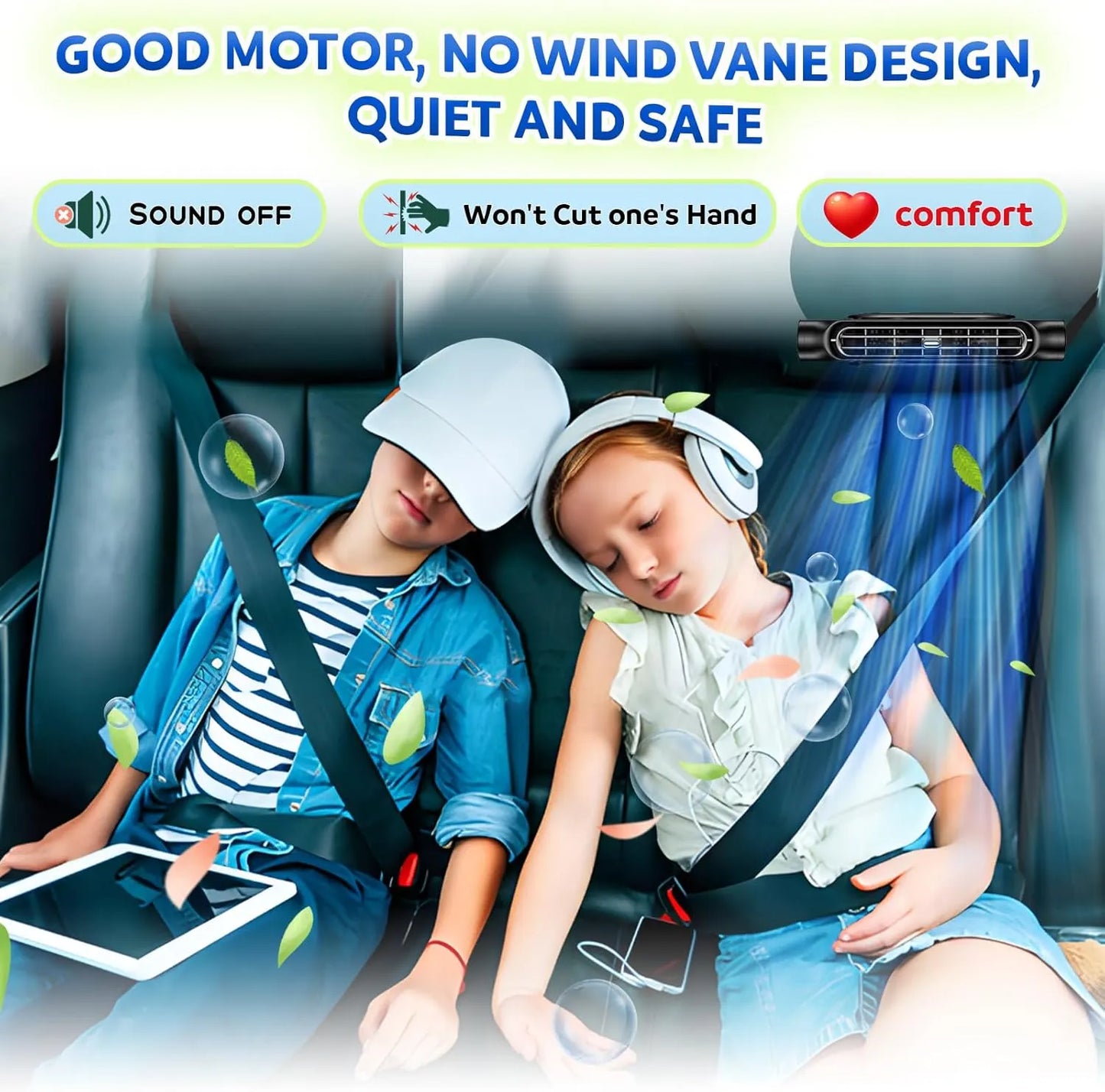 Stylish, Powerful & Space-Saving Car Rear Seat Cooling Fan