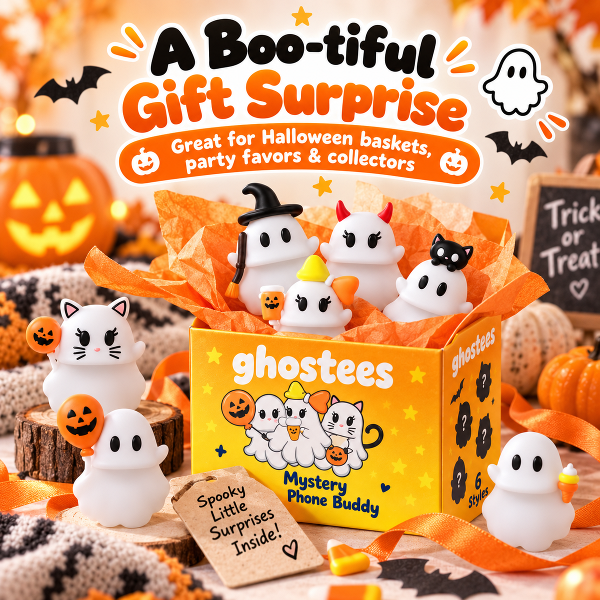 Halloween Ghost Phone Case Decor Set