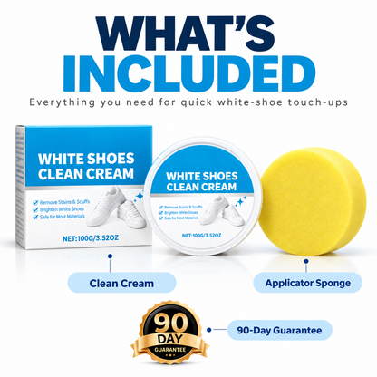 White Shoes Solid Clean Cream