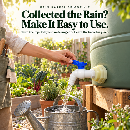 💧 Rain Barrel Spigot Kit – Easy DIY Water Barrel Faucet Set
