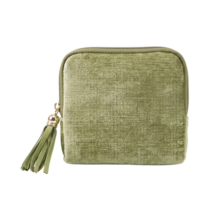 Velvet anti-tangle travel portable jewelry storage bag with tassel zipper
