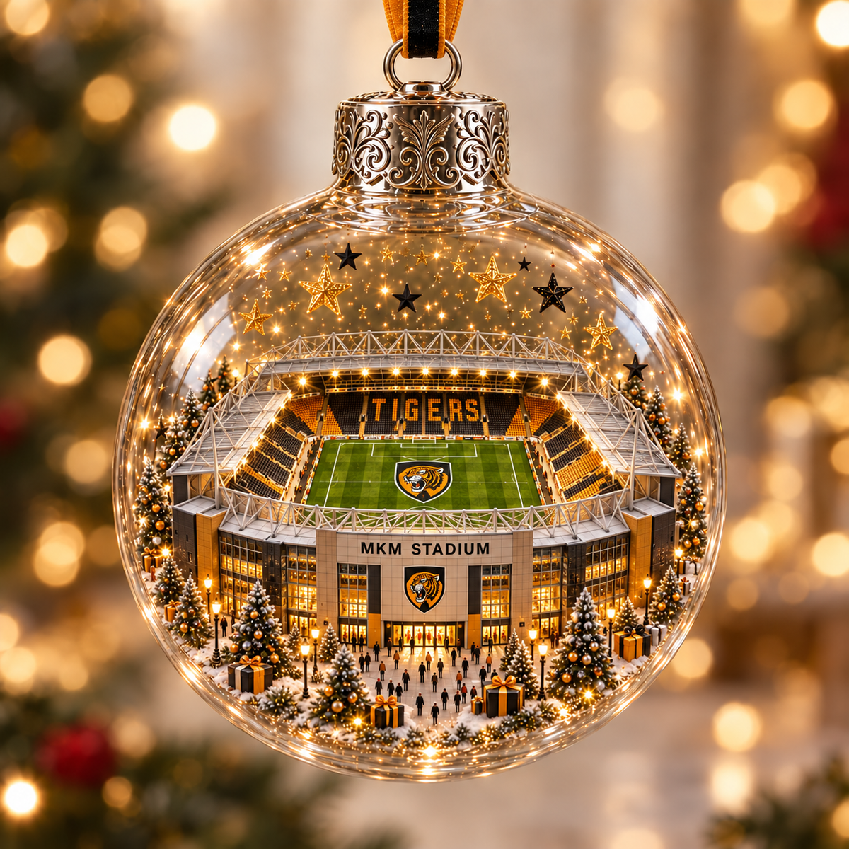 ⚽🎄 Christmas Sale: 50% OFF – Light-Up Football Stadium Ornament | 20 Styles