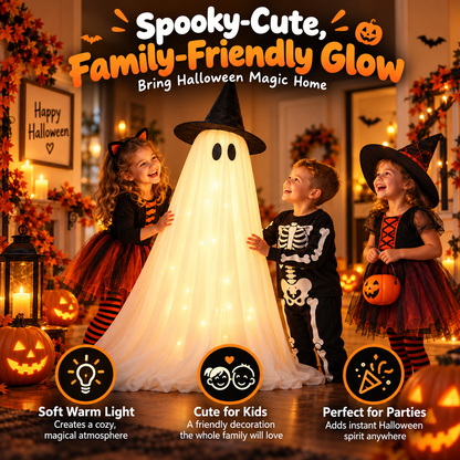 Halloween Spooky Lighted Ghost Decor Set