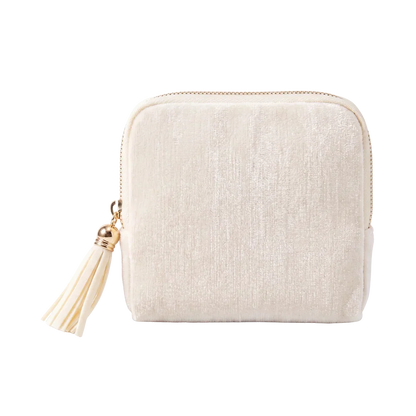 Velvet anti-tangle travel portable jewelry storage bag with tassel zipper