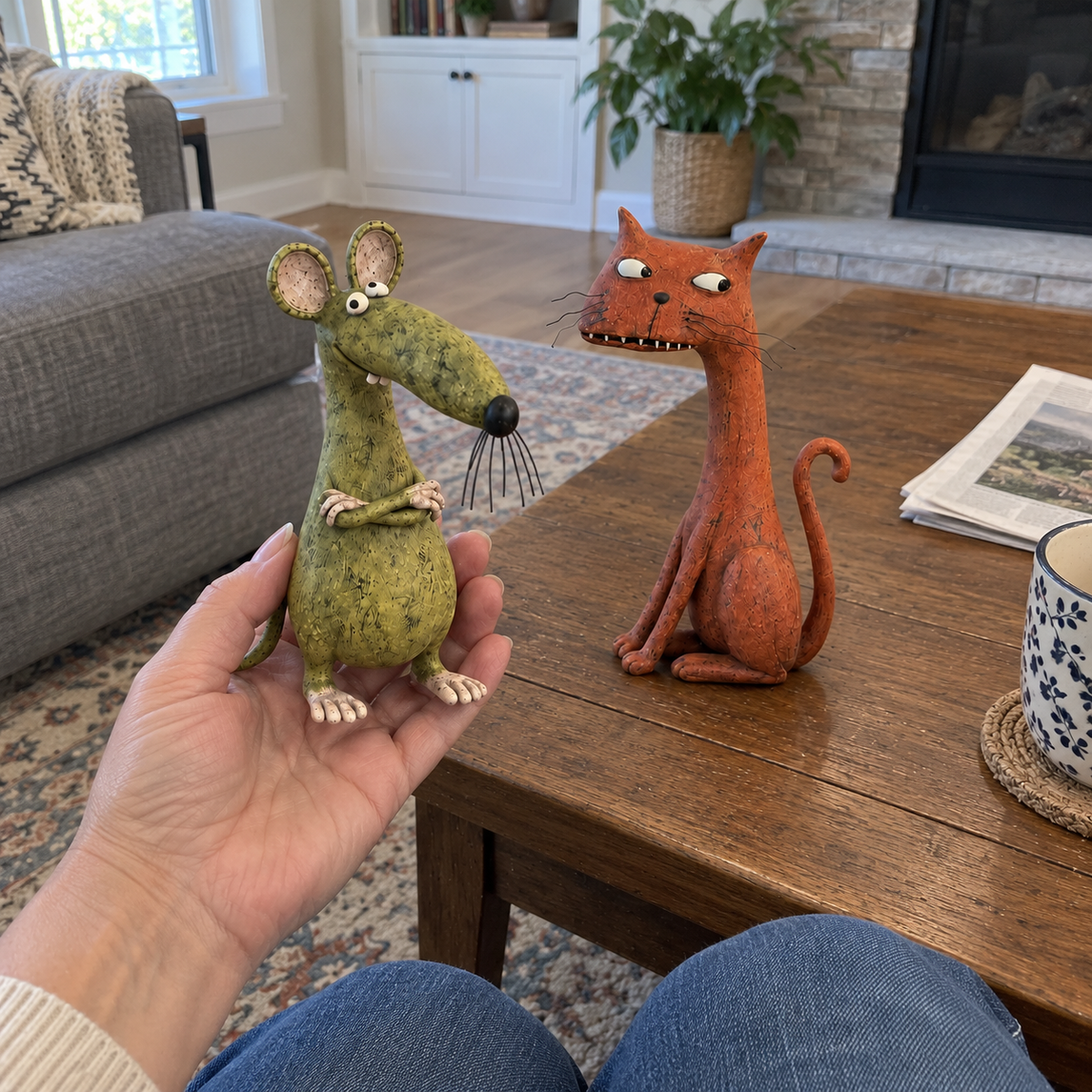 ✨Whimsical Vintage Animal Figurine with Quirky Charm