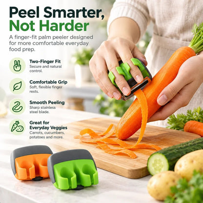 Palm Vegetable Peeler – Comfortable Finger-Fit Design
