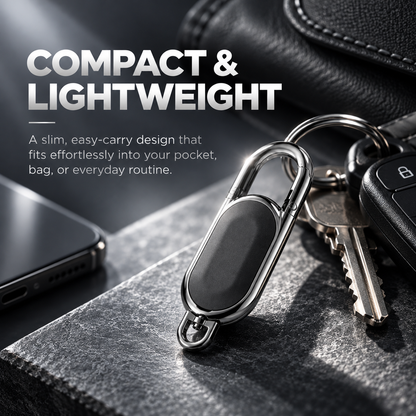 ✨ GPS Key Finder for Apple Find My – Stainless Steel Carabiner Keychain, Waterproof & 4-Month Battery, Global Locator Tracker