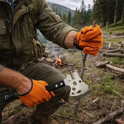 💯 Outdoor Thickened Wear-Resistant Cowhide Work Gloves