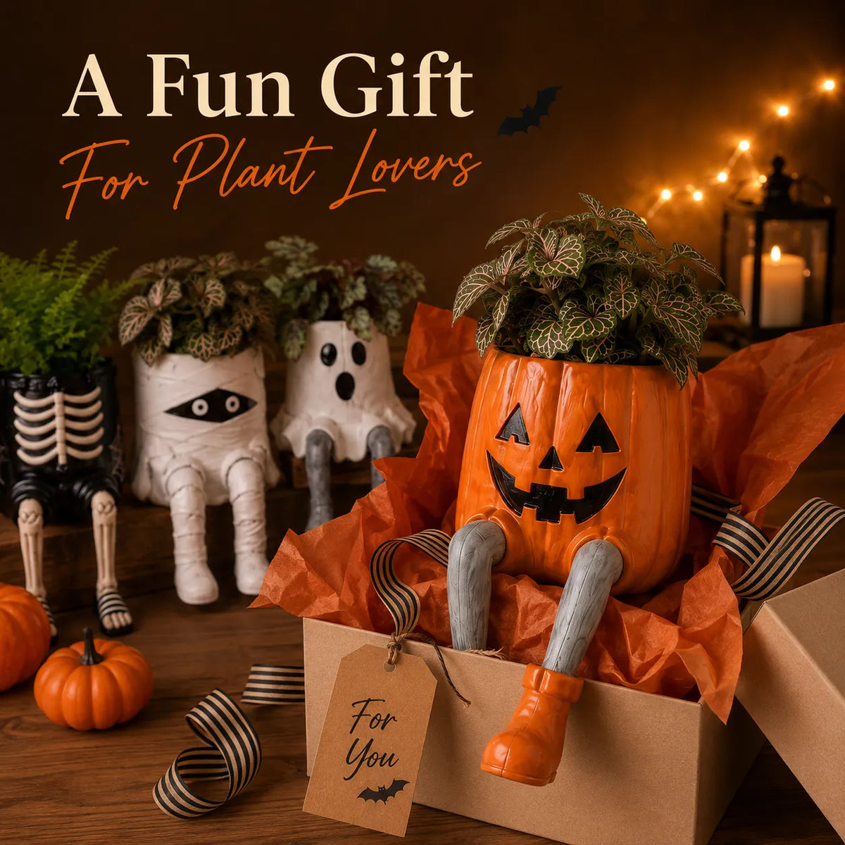 Halloween Planters with Legs