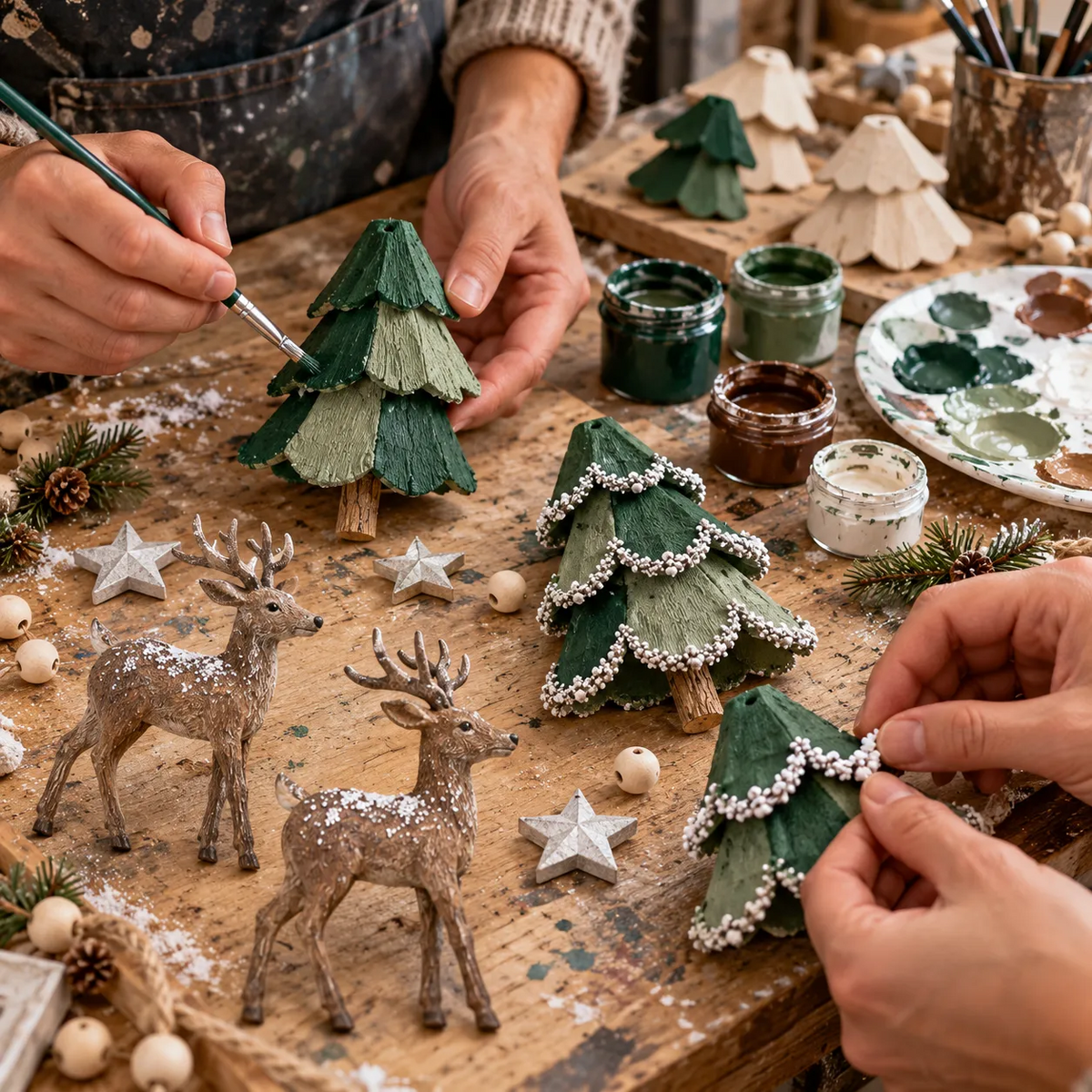 🎄Lighted Woodland Christmas Garland