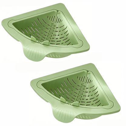 🧲✨ Magnetic Triangle Drain Basket | Multi-Function Sink Organizer & Food Strainer
