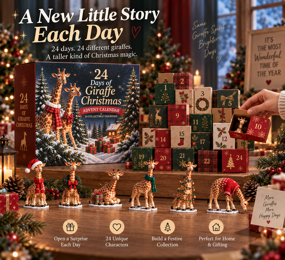 🦒 24 Days of Giraffe Christmas — Unique Holiday Characters