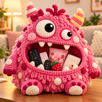 👾 DIY Crochet Monster Storage Basket Kit | 6 Ugly-Cute Designs