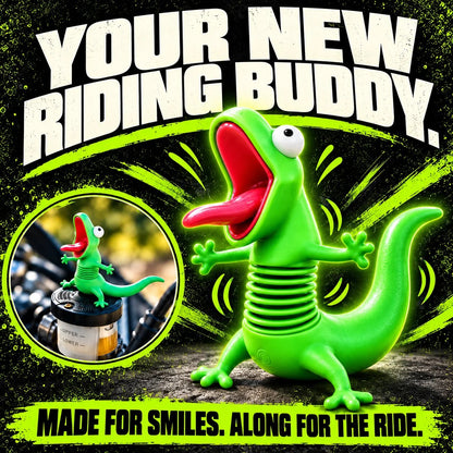 🔥Buy More Save More🔥- 🦎🏍Wobbly Riding Buddy – Car & Motorcycle Decor